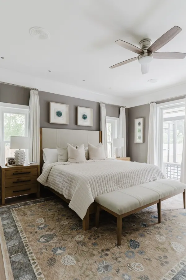 Layered textures in a primary suite